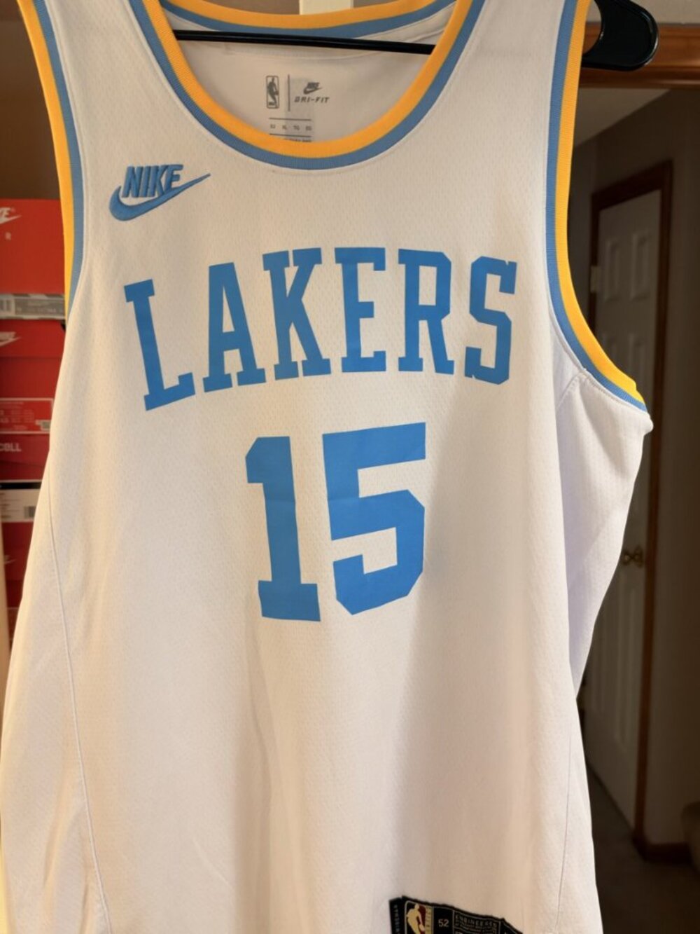 Nike Austin Reaves Lakers Classic Edition White Swingman Jersey 52 L